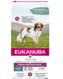 EUKANUBA Daily Care S-XL Adult -  nourriture monoprotéinée de canard pour chiens adultes - 12 kg