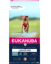 EUKANUBA Grain Free S-XL - viandes de gibier sans céréales pour chiens adultes - 12 kg