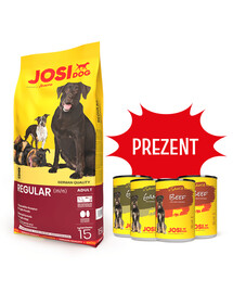 JOSERA JosiDog Regular Adult 15 kg + 4 conserves GRATUITES