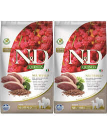 FARMINA N&D Quinoa Dog Neutered Adult Madium & Maxi canard, brocolis et asperges 2.5 kg