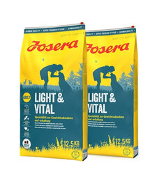 JOSERA Light&Vital Pour les chiens adultes afin de favoriser la réduction du poids 2x12,5 kg