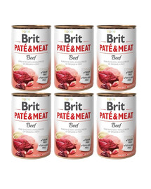 BRIT Pate&Meat beef - pâtée de bœuf pour chiens - 6x400 g