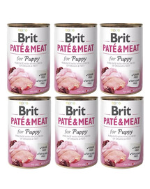 BRIT Pate&Meat puppy - pâtée pour chiot - 6x400 g