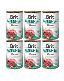 BRIT Pate&Meat venison -  pâtée de cerf pour chiens - 6x400 g