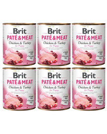 BRIT Pate&Meat puppy - pâtée pour chiots - 6x800 g