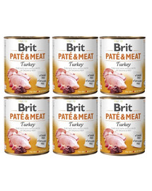 BRIT Pate&Meat turkey - pâtée de dinde pour chiens - 6x800 g