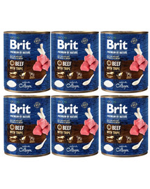 BRIT Premium by Nature viande de bœuf et abats pour chiens - 6x800 g