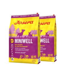 JOSERA Miniwell Pour les chiens adultes de petite race 2x10kg