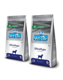 FARMINA Vet Life UltraHypo Dog - nourriture diététique pour chiens allergiques - 2x12 kg
