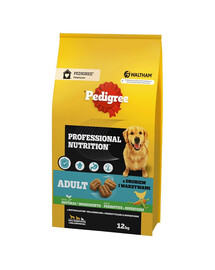 PEDIGREE Adult Professional Nutrition 12 kg avec volaille et légumes pour chiens de grande et moyenne taille