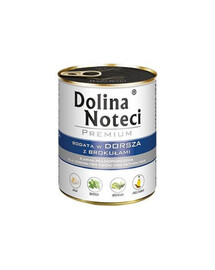 DOLINA NOTECI Premium - Riche en cabillaud et brocoli pour chiens adultes - 800g