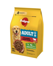 PEDIGREE Adult 2.6 kg avec du bœuf et des légumes pour chiens de grandes et moyennes races