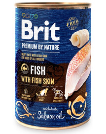 BRIT Premium by Nature Fish&Fish Skin - nourriture naturelle pour chiens à base de poisson et de peau de poisson - 400 g