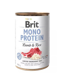 BRIT Mono Protein Lamb & Rice - nourriture monoprotéique agneau et riz - 400 g