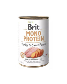 BRIT Mono Protein Turkey & Sweet Potato - nourriture monoprotéique dinde & patate douce - 400 g