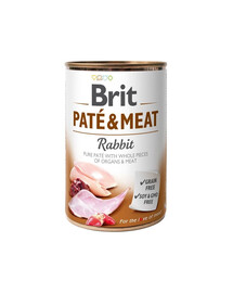BRIT Pate&Meat rabbit - Pâtée de lapin pour chiens - 400 g
