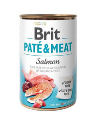 BRIT Pate&Meat salmon - Pâtée de saumon pour chiens - 400 g
