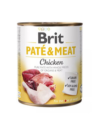 BRIT Pate&Meat chicken - pâtée de poulet pour chiens - 800 g