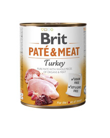 BRIT Pate&Meat turkey - Pâtée de dinde pour chiens - 800 g