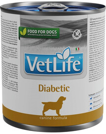 FARMINA VetLife Diabetic - nourriture diététique pour chiens avec diabète - 300 g