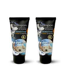FREXIN Sensitive Shampoing et après-shampoing pour chiots miel et coton 2x220 g