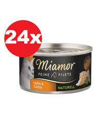 MIAMOR Feine Filets Naturell Chicken&Pumpkin 24x80g poulet et potiron dans sa propre sauce