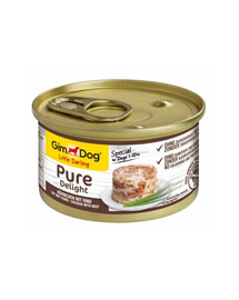 GIMDOG Pure Delight Chicken&Beef - Poulet et bœuf pour chiens de petites races - 85 g