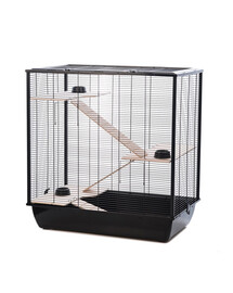 INTERZOO Frodo + Wood Cage à rongeurs 78 cm noir