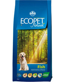 FARMINA Ecopet natural fish medium - Poisson pour chiens adultes de tailles moyennes - 12 kg