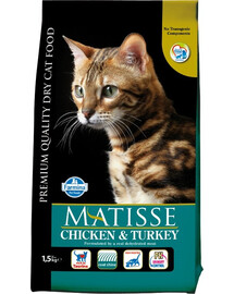 FARMINA MATISSE Chicken & turkey 1,5 kg aliments secs au poulet et à la dinde