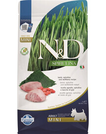 FARMINA N&D Spirulina Adult Mini Lamb & Wolfberry - 2 kg - pour chiens adultes de petites races avec agneau, spiruline & baies de Goji
