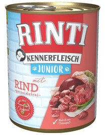 RINTI Kennerfleish Junior Beef - avec du bœuf pour chiots - 12x800 g