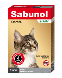 DR SEIDEL Sabunol Collier antipuces pour chiens 35 cm gris