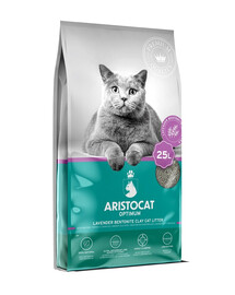 ARISTOCAT Optimum Litière lavande 25 l bentonite pour chat avec odeur de lavande