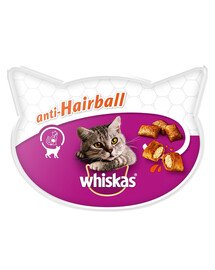 WHISKAS Anti-hairball 50g x8 pour éviter des boules des poils chez des chats