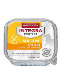 ANIMONDA Integra Sensitive Dinde avec riz 100 g  pour chats souffrant de problèmes digestifs