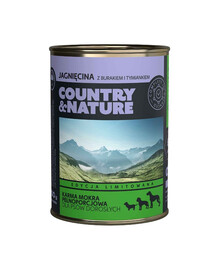 COUNTRY&NATURE Aliment sans céréales avec agneau 400 g