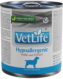 FARMINA VetLife Hypoallergenic Duck & Potato - Canard & pomme de terre - nourriture diététique pour chiens adultes - 300 g