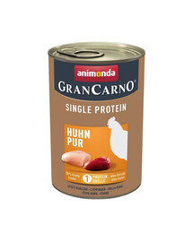 ANIMONDA GranCarno Single Protein Adult Chicken pure 400 g avec poulet pour chiens adultes