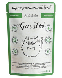 GUSSTO Cat Fresh Chicken nourriture humide pour chat poulet frais 85 g