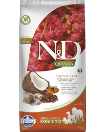 FARMINA N&D Quinoa Dog Skin & Coat Herring - Quinoa & Hareng pour favoriser une peau et un pelage sains - 7 kg
