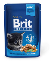 BRIT Premium Kitten sachet de poulet pour chatons 24 x 100 g