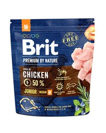 BRIT Premium By Nature Junior Medium M - poulet pour chiots de races moyennes - 1 kg
