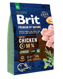 BRIT Premium By Nature Junior Extra Large XL - Poulet pour chiots de très grandes races - 3 kg