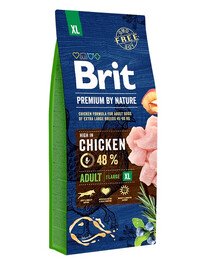 BRIT Premium By Nature Adult Extra Large XL - Poulet pour chiens de très grandes races - 15 kg