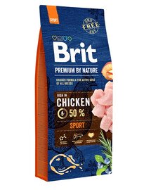 BRIT Premium By Nature Sport - Poulet pour chiens actifs - 15 kg