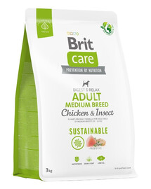 BRIT Care Sustainable Adult Medium Breed au poulet et insectes 3 kg