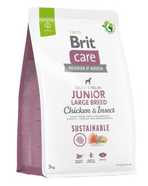 BRIT Care Sustainable Junior Grandes Races au poulet et insectes 3 kg