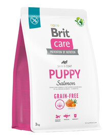 BRIT Care Grain-free Nourriture sèche pour chiots au saumon 3 kg
