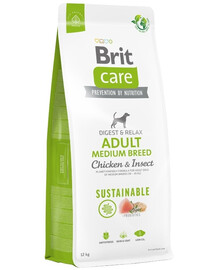 BRIT Care Sustainable Adult Medium Breed - 12+2 kg - avec poulet et insectes pour chiens adultes de taille moyenne